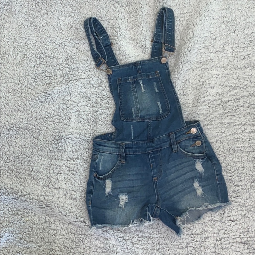 Blue jean overalls